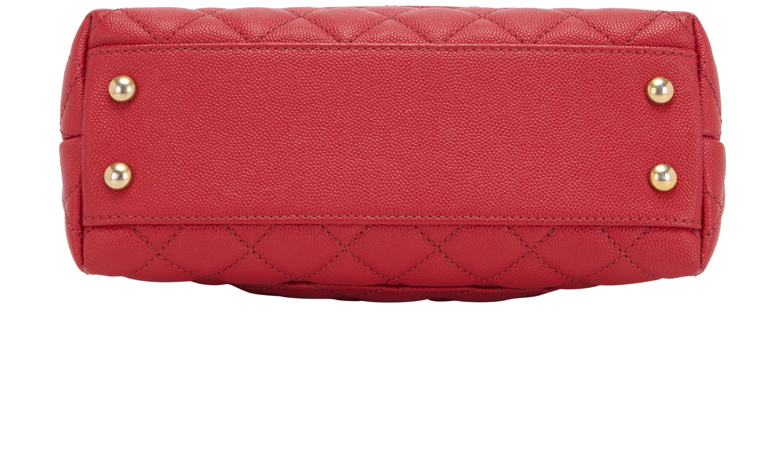 Mini Coco Top Handle, &pound;3,000, Handbags, Red, Caviar Leather/Lizard, Top view